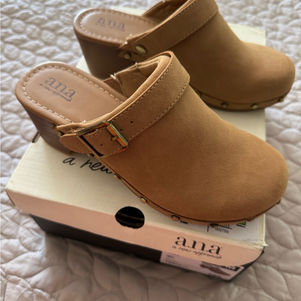 a.n.a Tan Mules & Clogs
